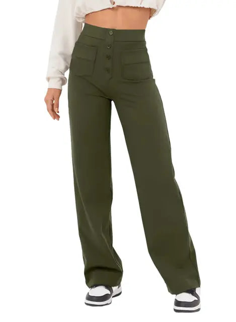 Nora - Schwarze lässige Weite Hose