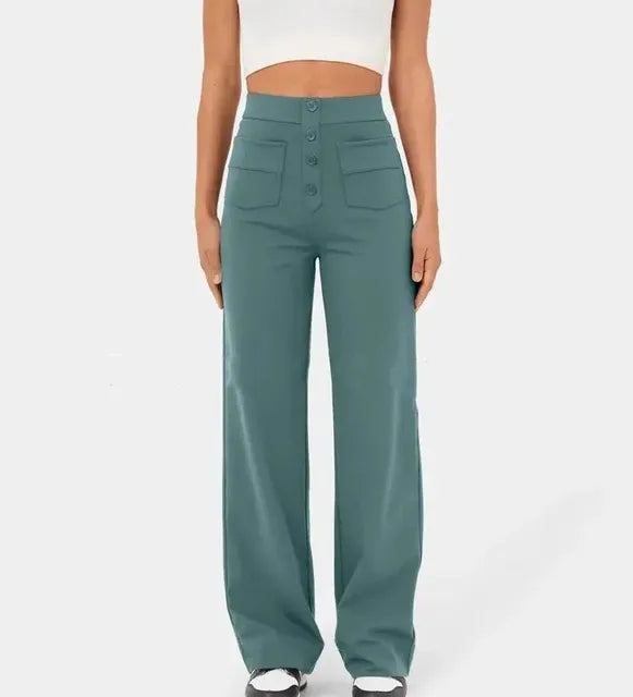 Nora - Schwarze lässige Weite Hose