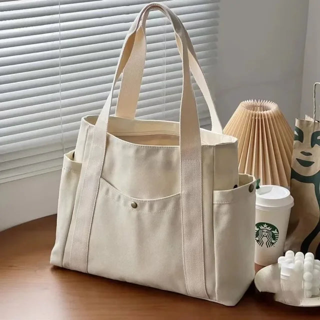Weiße Canvas-Tasche - Corina
