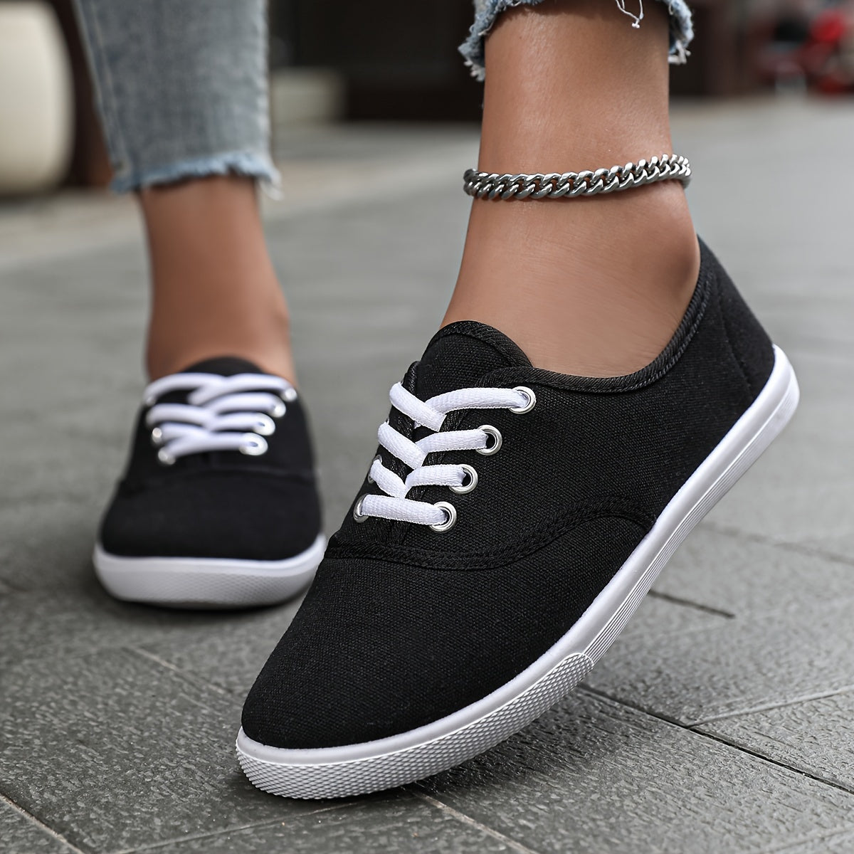 Sophie | Leichte Atmungsaktive Weiße Canvas-Sneaker für Damen