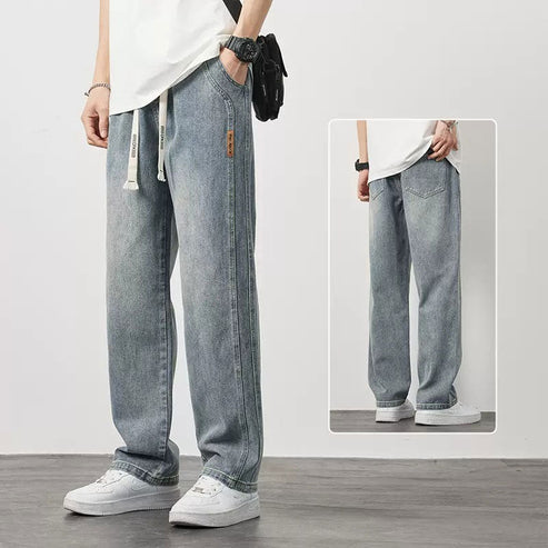 Retro Blaue Gerade Jeans für Herren - Noah
