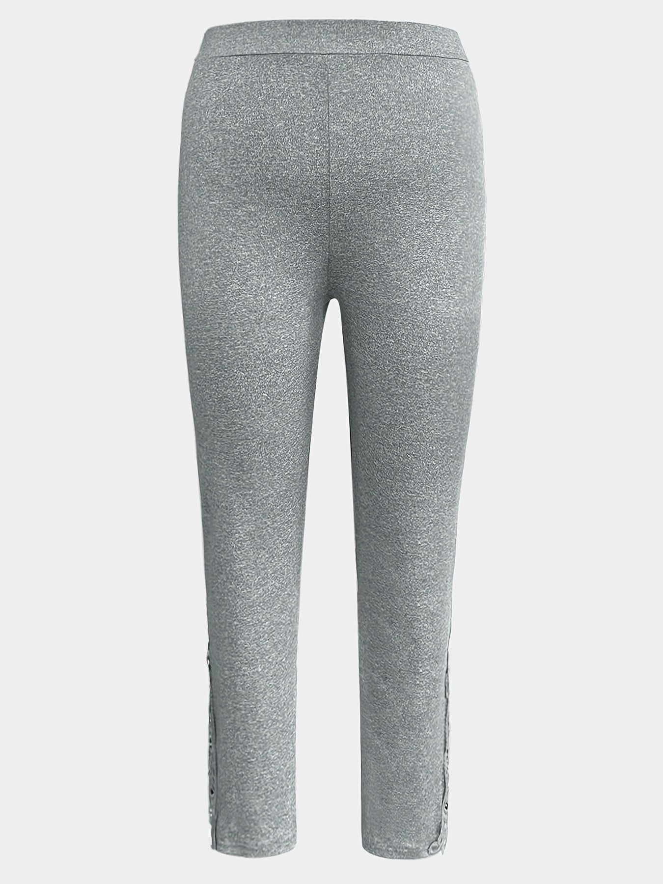Marineblaue Plus Size Leggings mit Kontrastspitze - Lea
