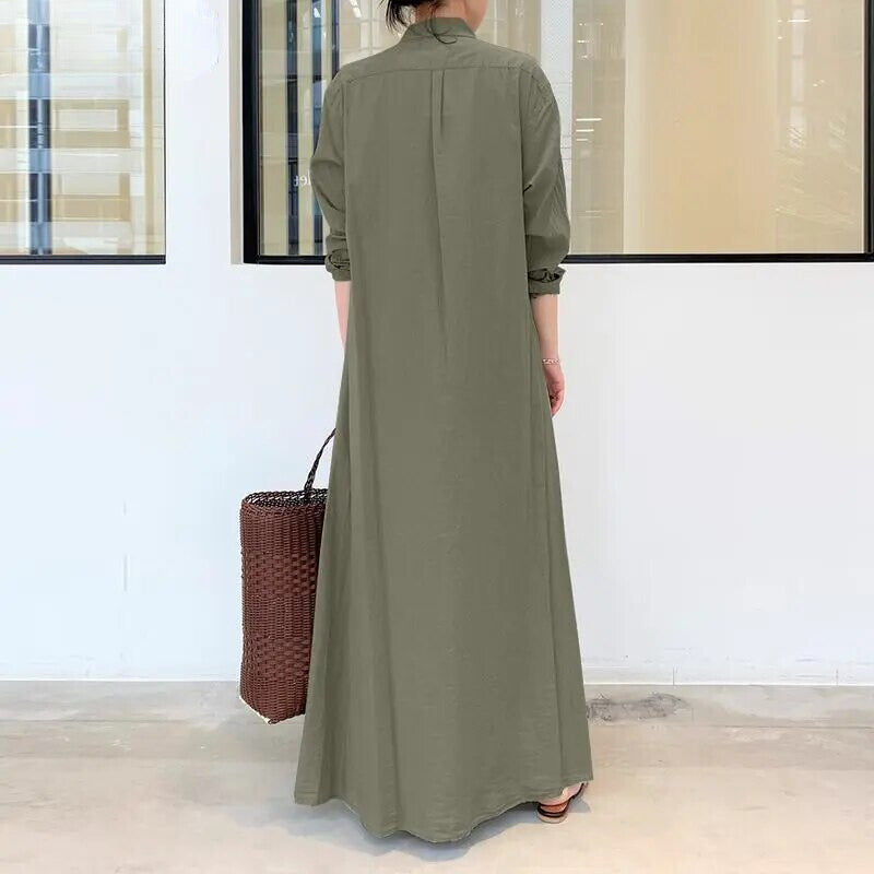 Dunkelblaues Elegantes Langes Kleid - Clara