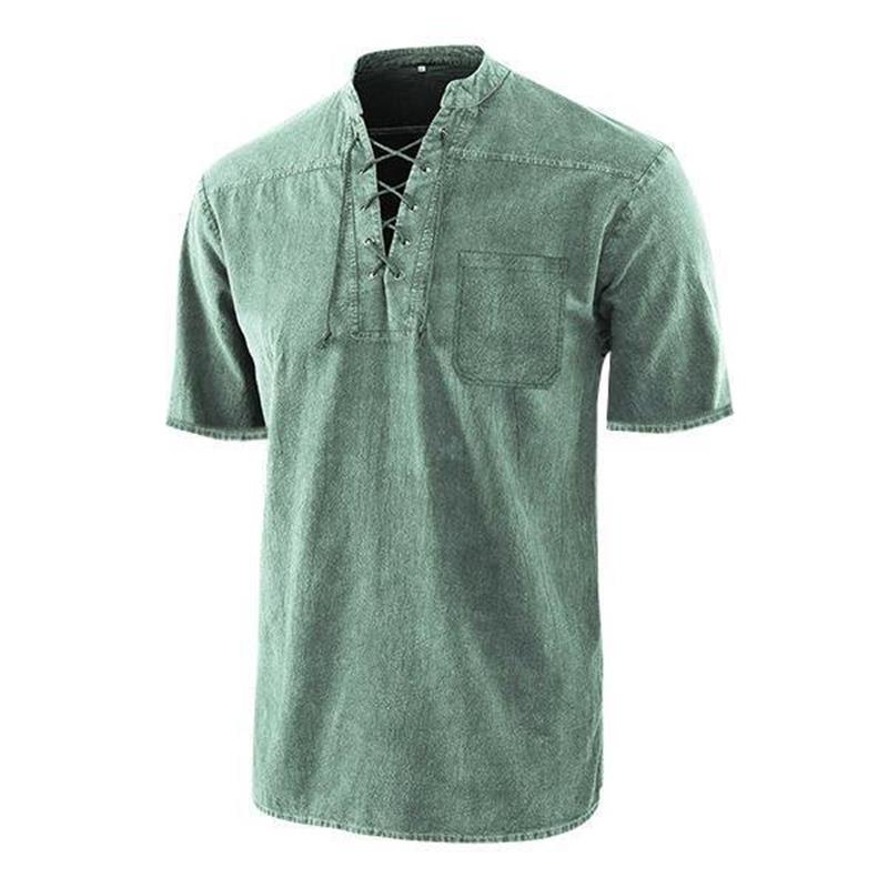Grünes Gotisches Retro T-Shirt für Herren - Finn