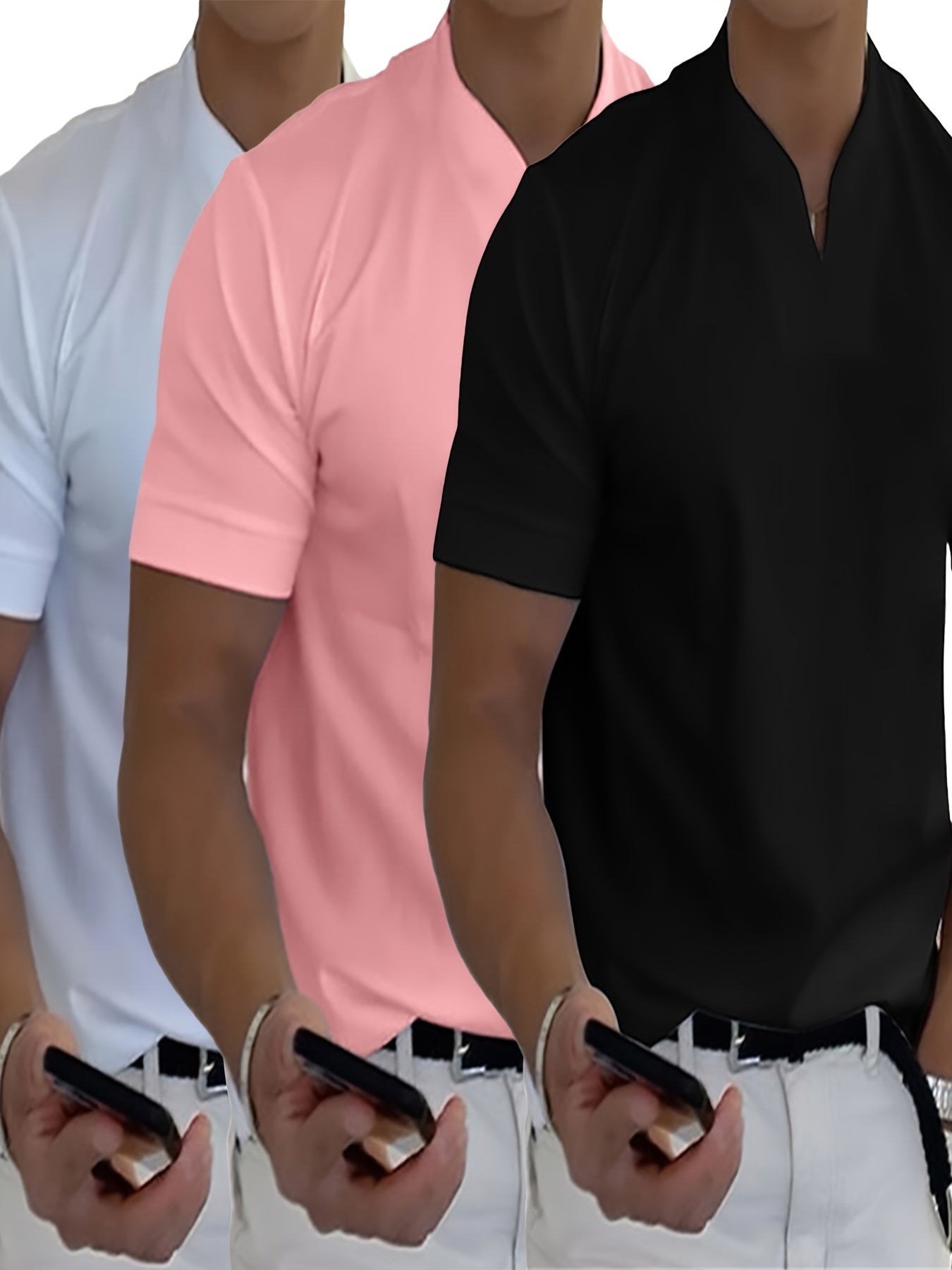 Dreierpack V-Neck-Shirts - Luca