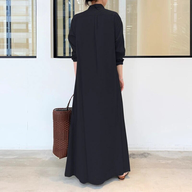 Dunkelblaues Elegantes Langes Kleid - Clara