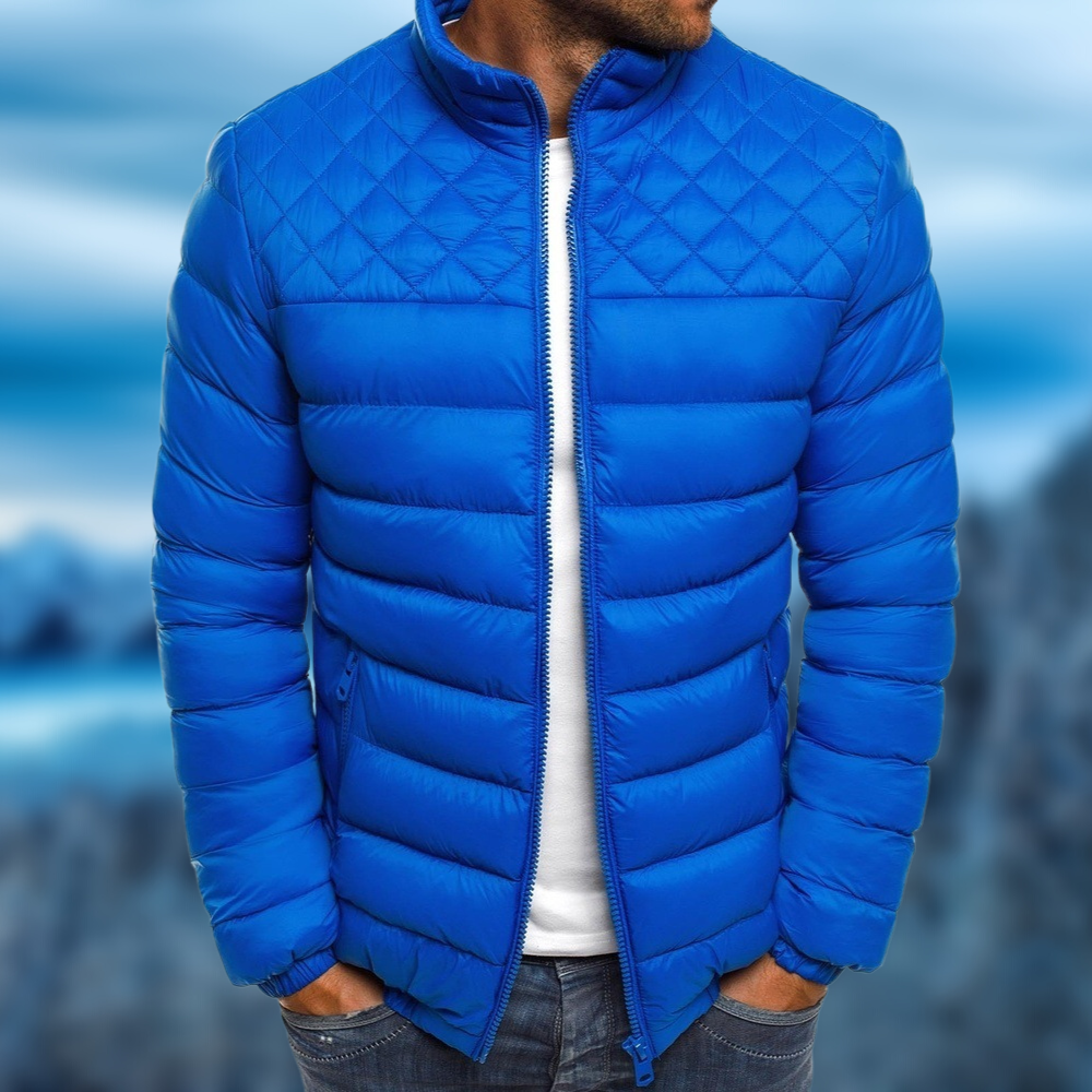 Dunkelblaue Winddichte Herrenjacke - Lars