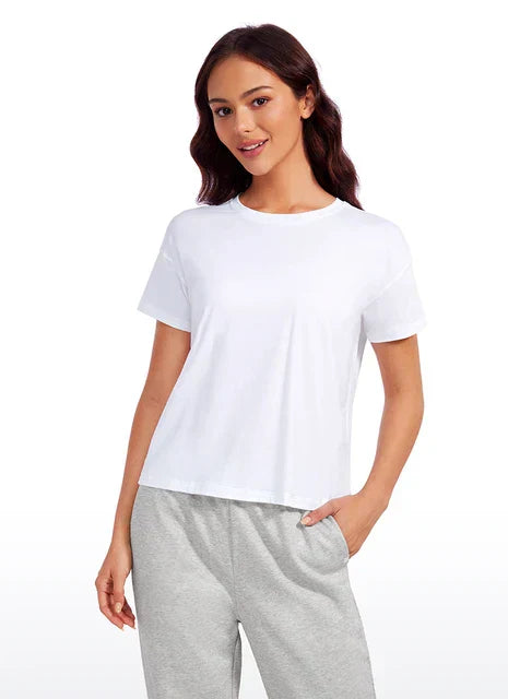 Mattea - Rosa Baumwoll-Workout-T-Shirt