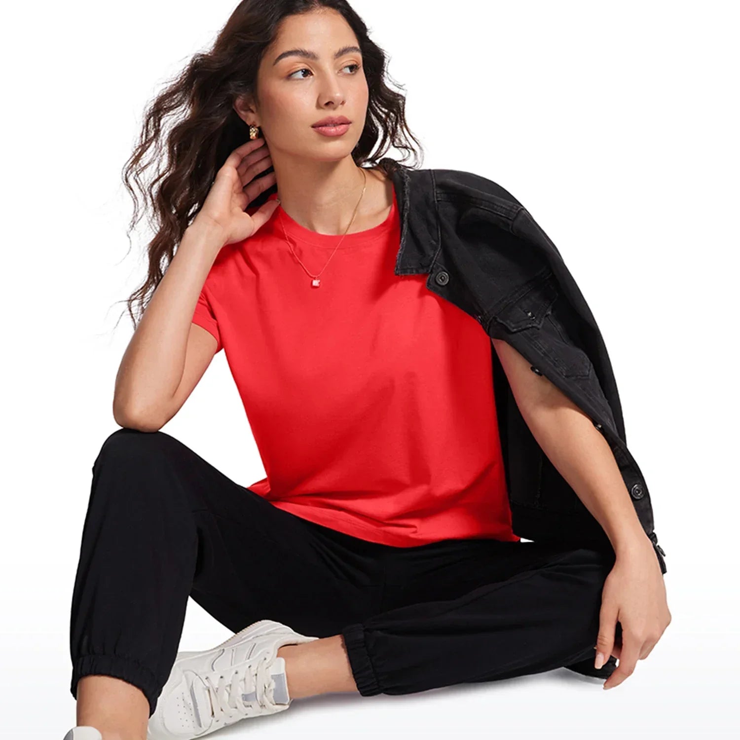 Mattea - Rosa Baumwoll-Workout-T-Shirt