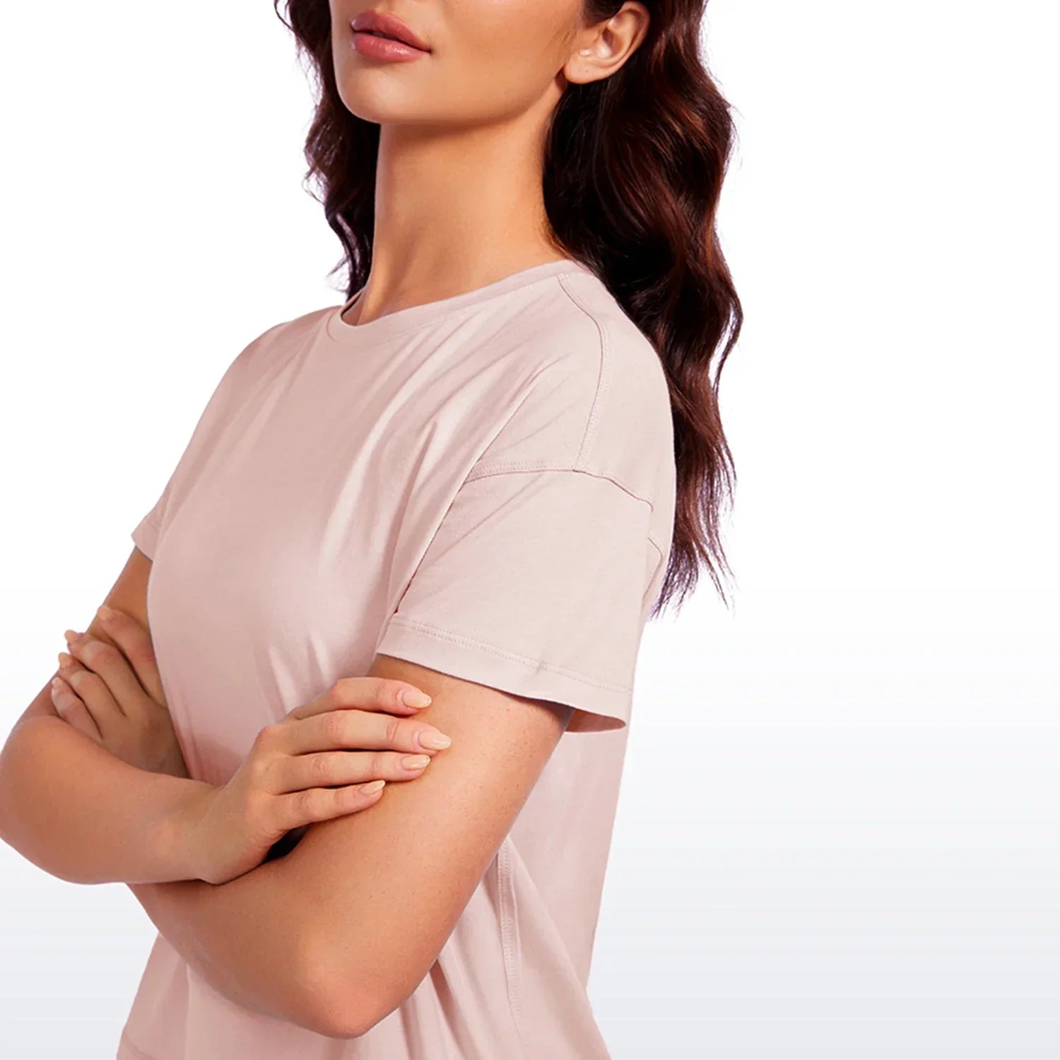 Mattea - Rosa Baumwoll-Workout-T-Shirt