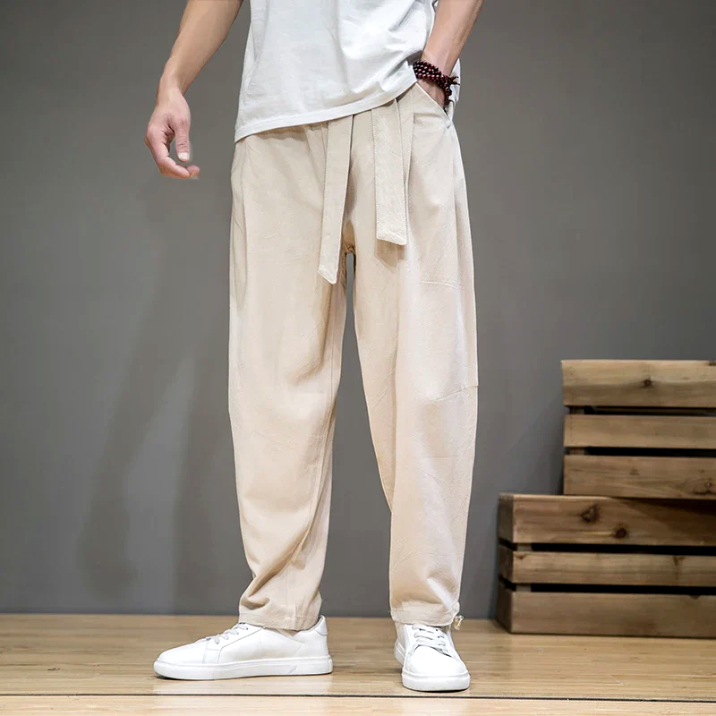 Arnett - Khaki Leinenhose für Herren