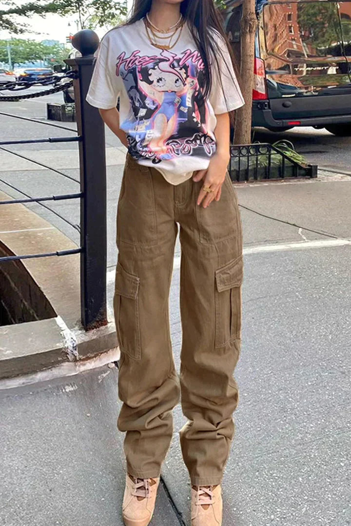Chique High-Waisted Baggy Jeans