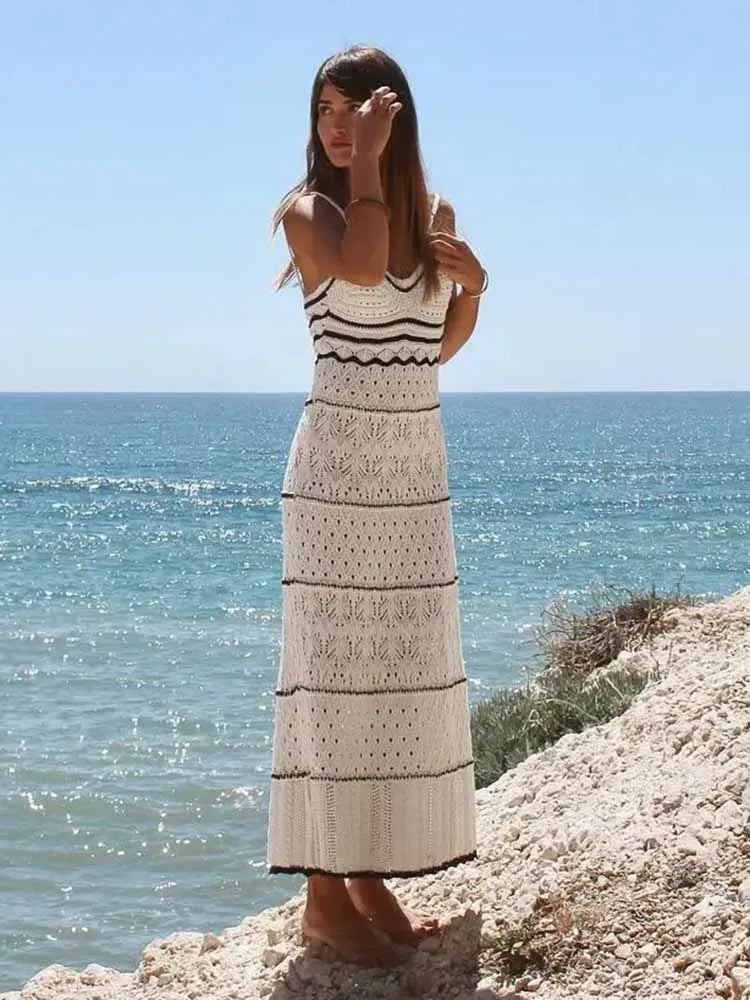 Breanna - Elegantes ärmelloses langes Midi-Kleid