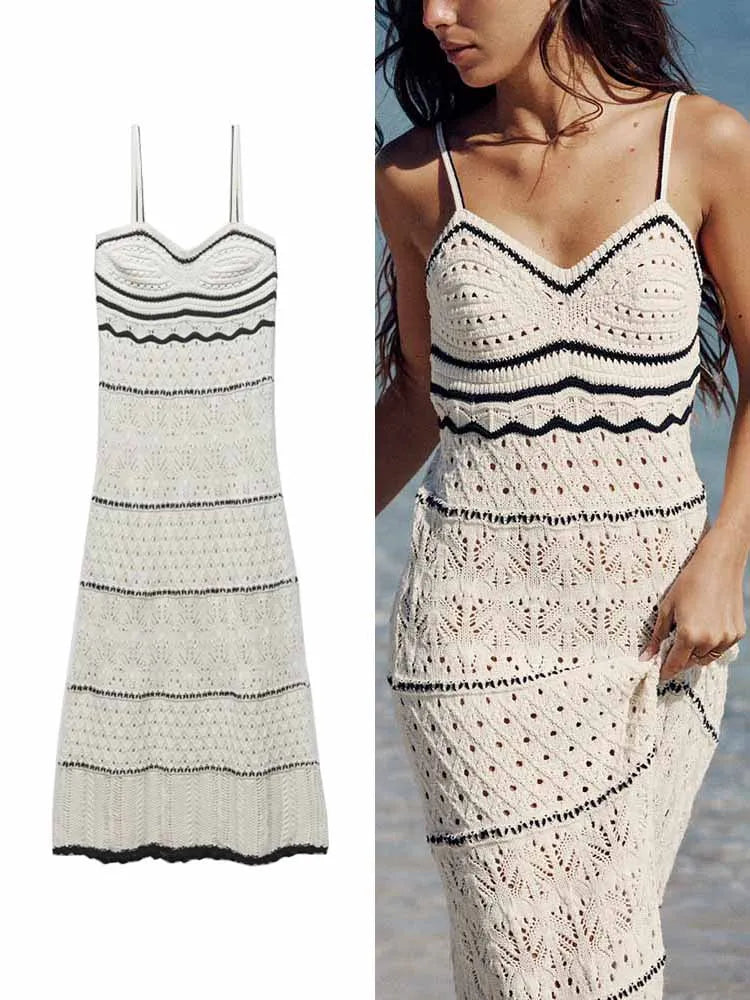 Breanna - Elegantes ärmelloses langes Midi-Kleid