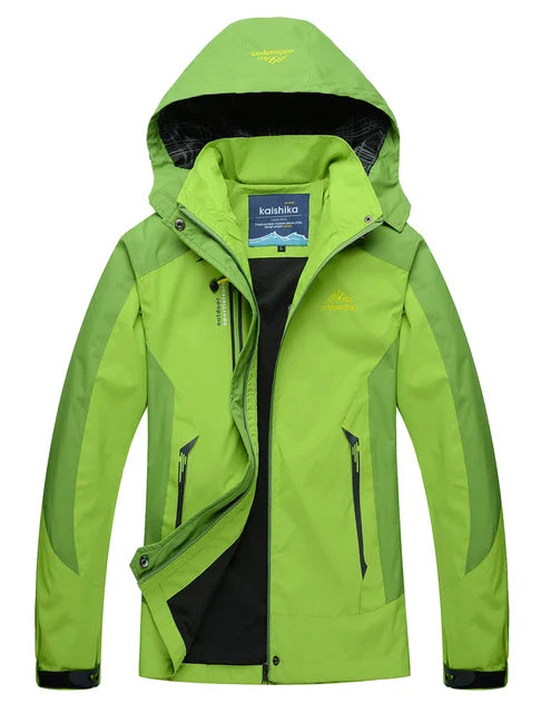 Grüne wasserdichte Jacke - Emma