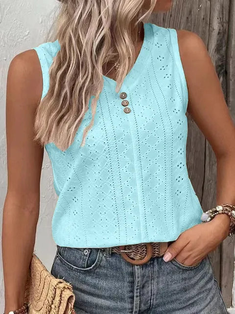 Colleen - Lila Lockeres Tunika Tanktop