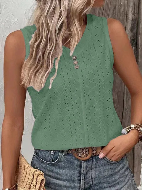 Colleen - Lila Lockeres Tunika Tanktop