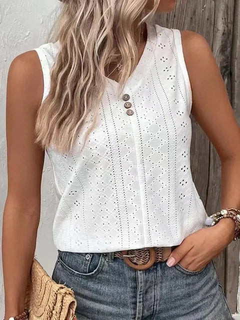 Colleen - Lila Lockeres Tunika Tanktop