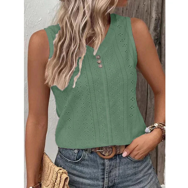 Colleen - Lila Lockeres Tunika Tanktop