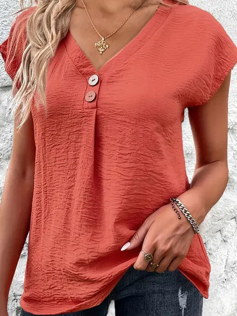 Shelbi - Schickes Oranges Plus Size Shirt
