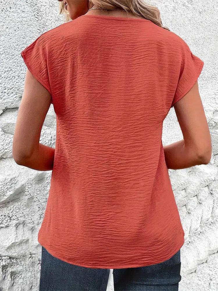 Shelbi - Schickes Oranges Plus Size Shirt