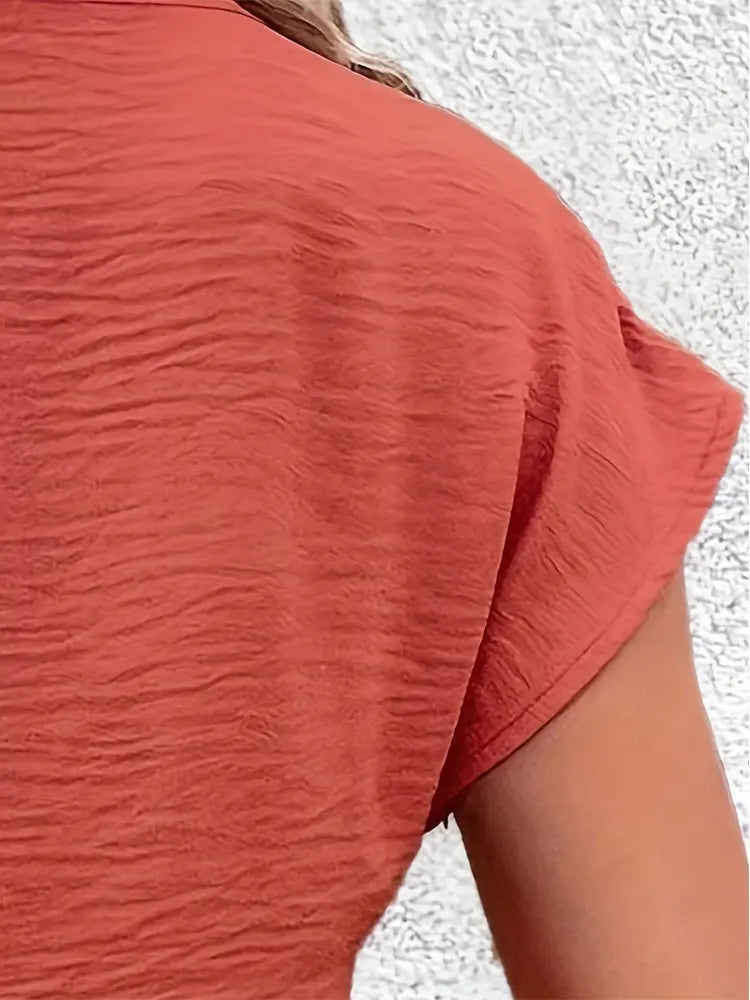 Shelbi - Schickes Oranges Plus Size Shirt