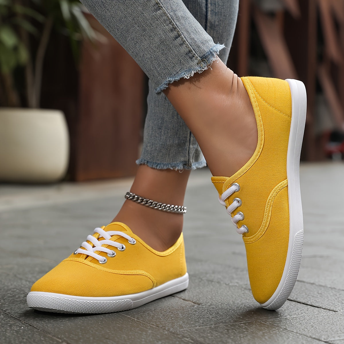 Sophie | Leichte Atmungsaktive Weiße Canvas-Sneaker für Damen