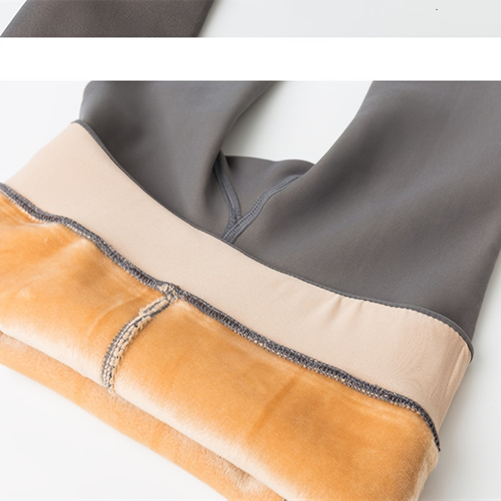 Graue Thermo-Strumpfhose mit Hohem Bund - Emma