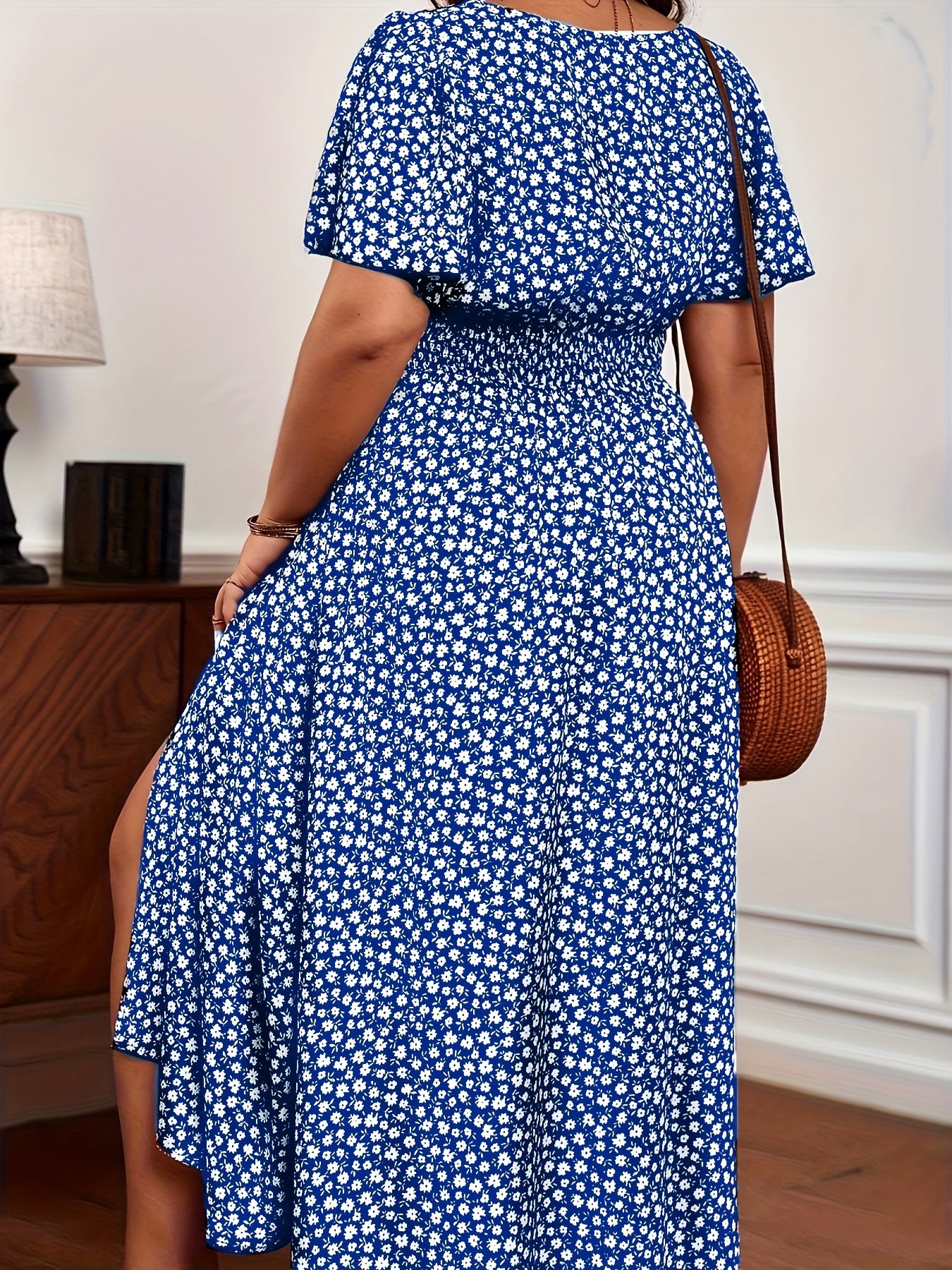 Bordeauxrotes Plus Size Freizeitkleid - Amelie