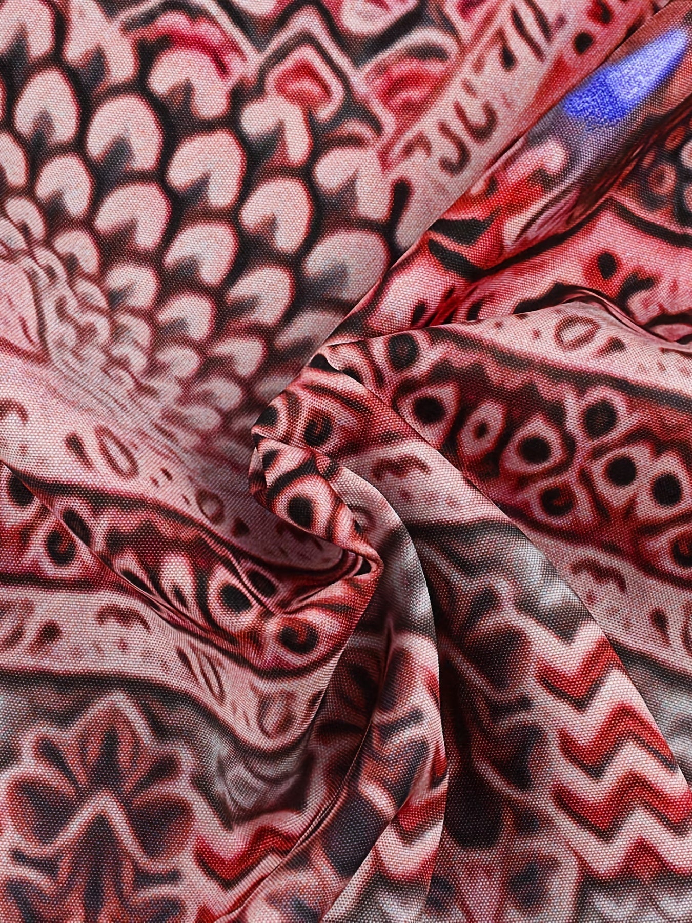 Rotes Tribal Print Kleid - Amara