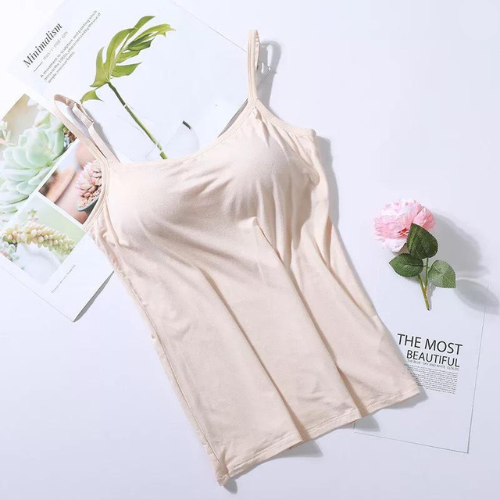 Mila - Schwarzes Top mit integriertem BH