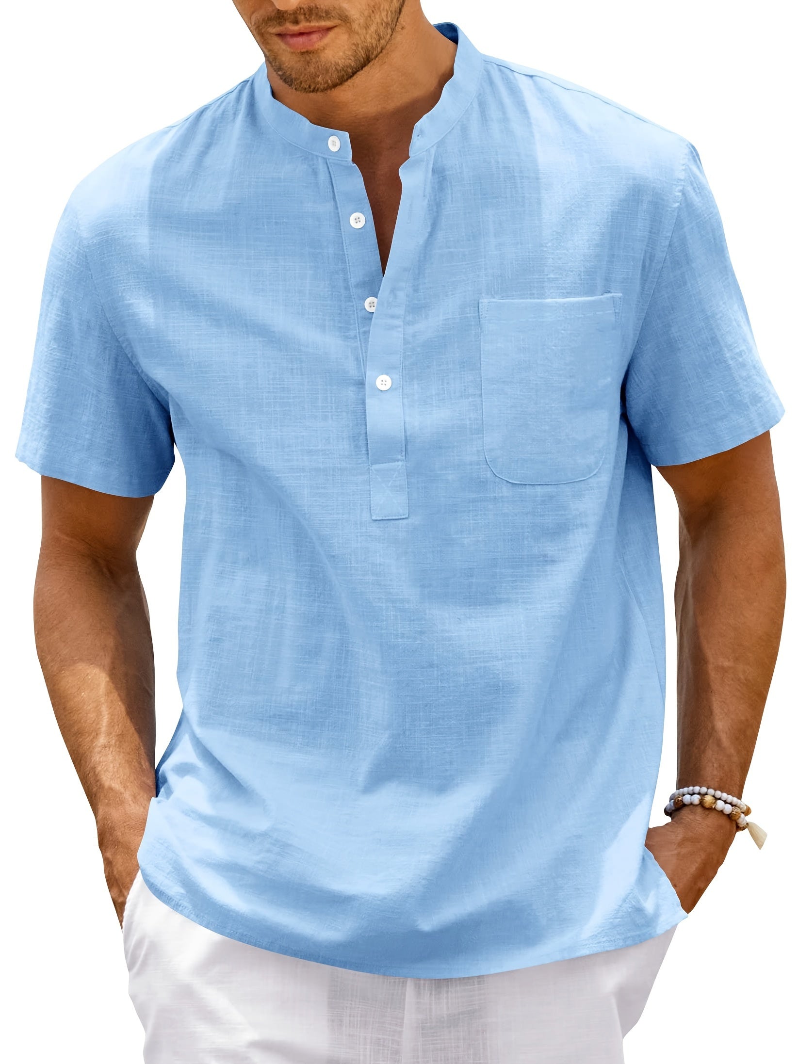 Marineblaues Henley-Hemd - Felix