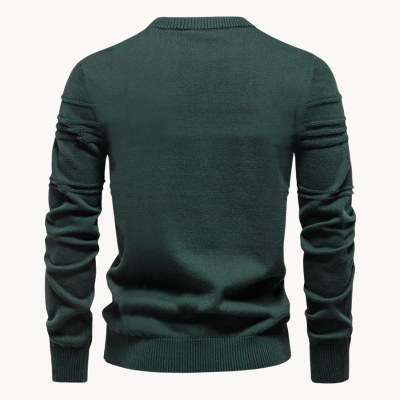Eleganter Pullover mit Karomuster Hellgrau - Leo