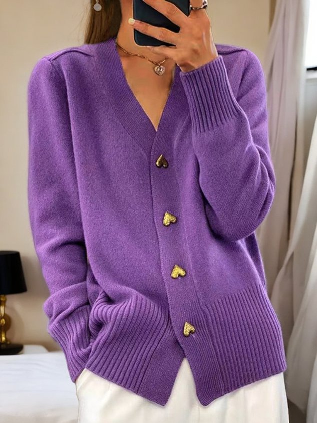 Casual Winter Cardigan Schwarz - Emilia