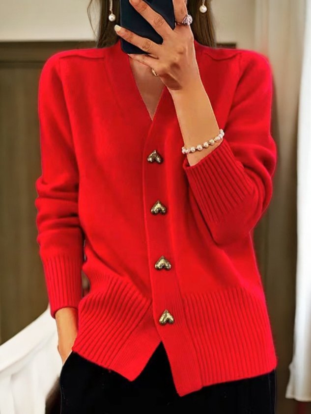 Casual Winter Cardigan Schwarz - Emilia