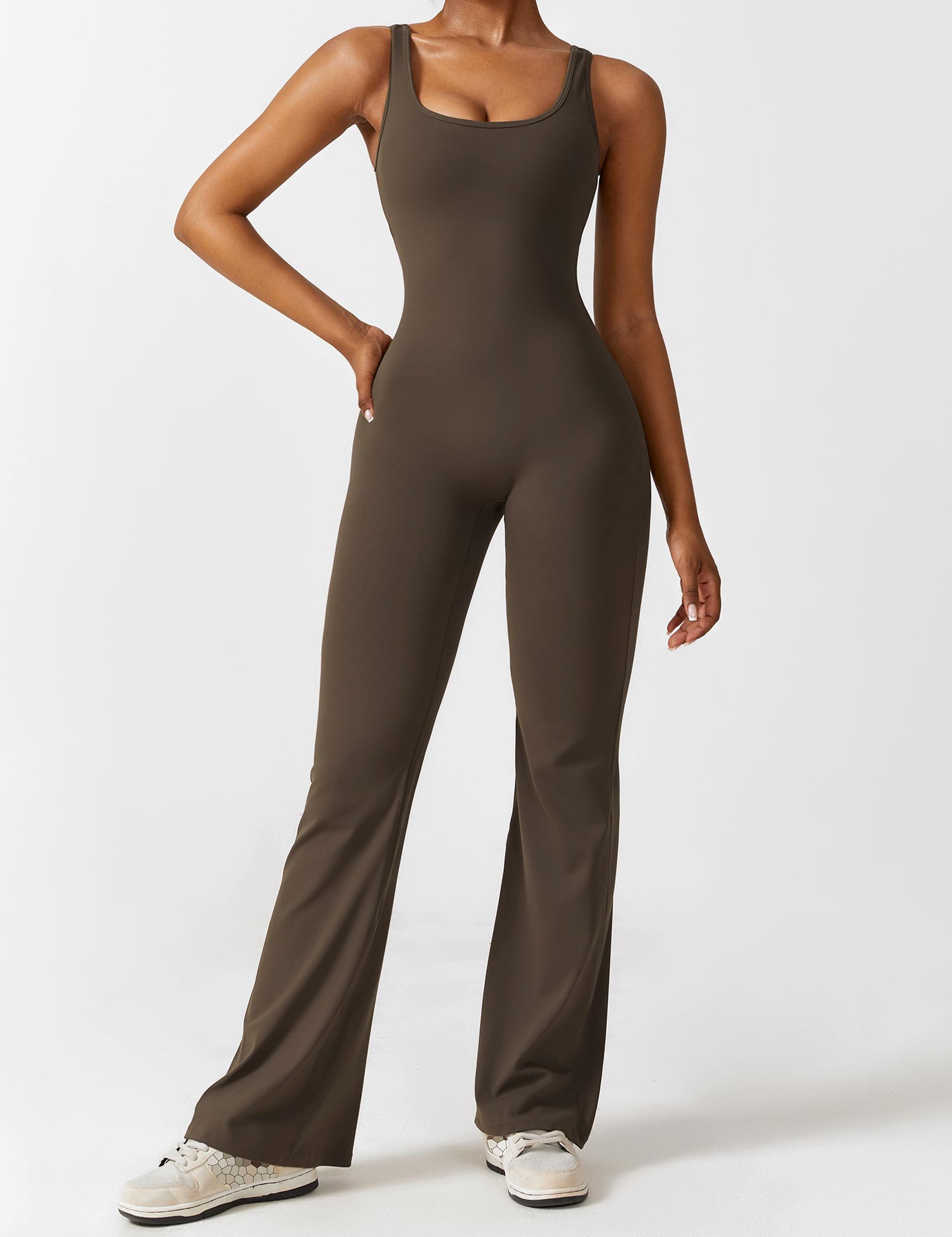 Dunkelblauer Flared Jumpsuit - Mia