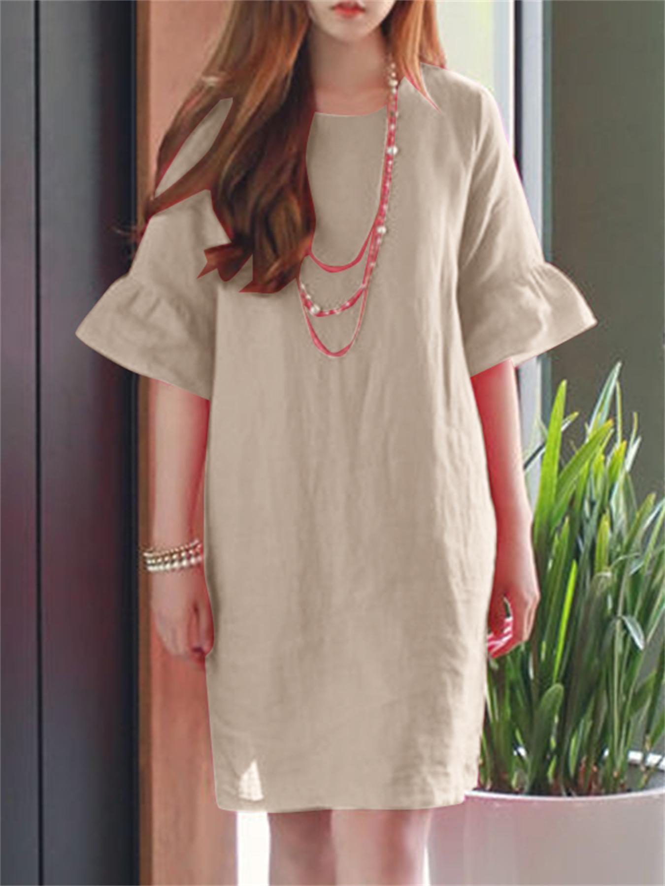 Elegantes Baumwoll-Sommerkleid - Luftig & Stilvoll