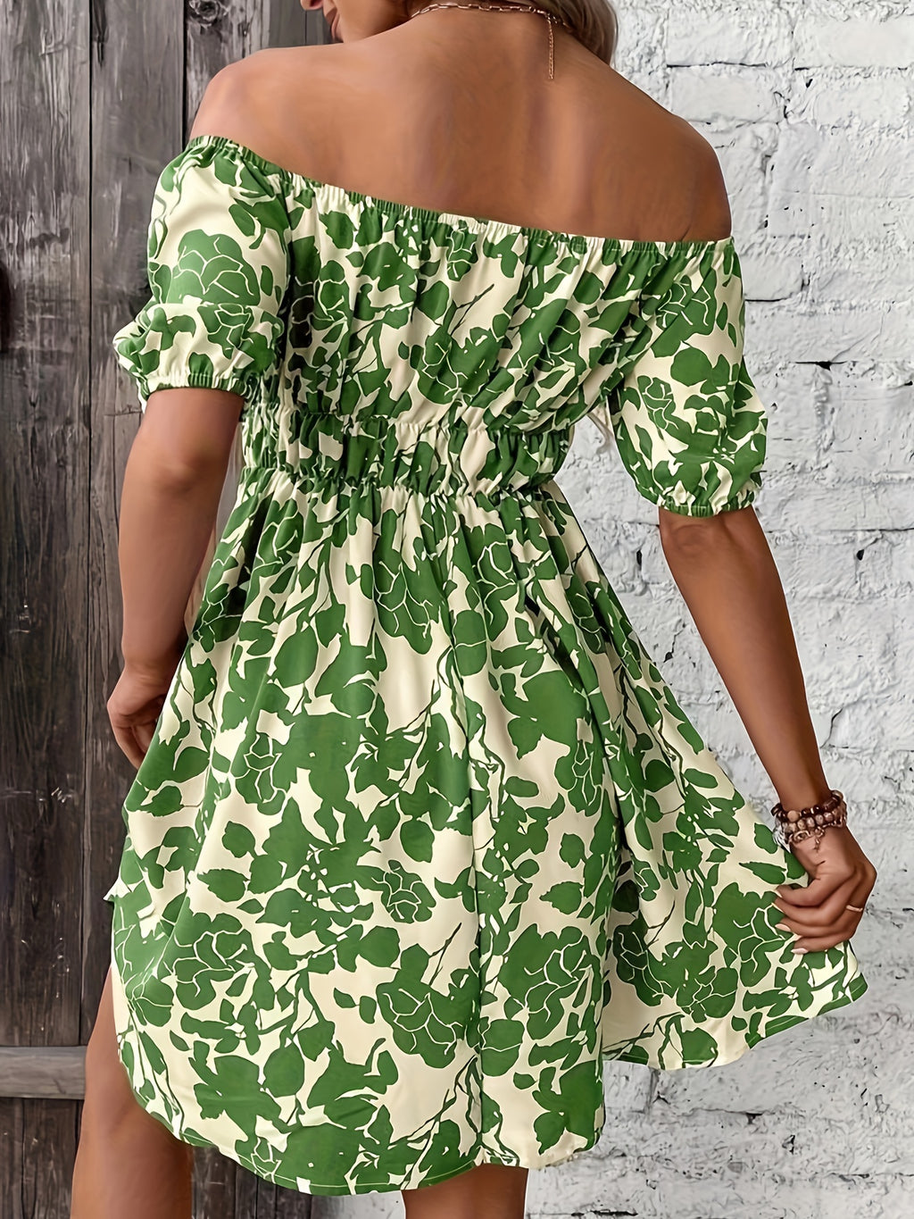 Blaues Off-Shoulder Kleid - Sophie