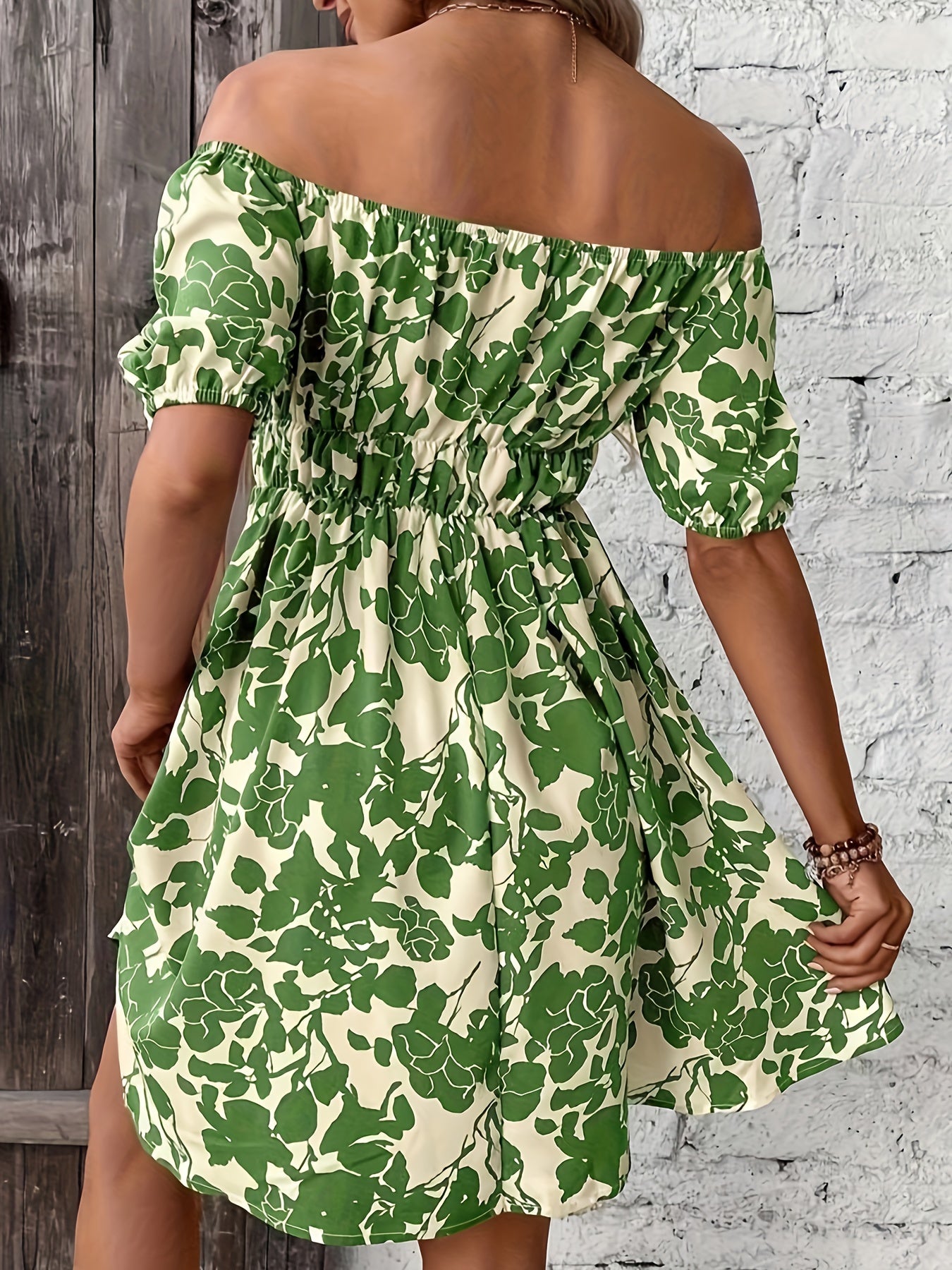 Blaues Off-Shoulder Kleid - Sophie
