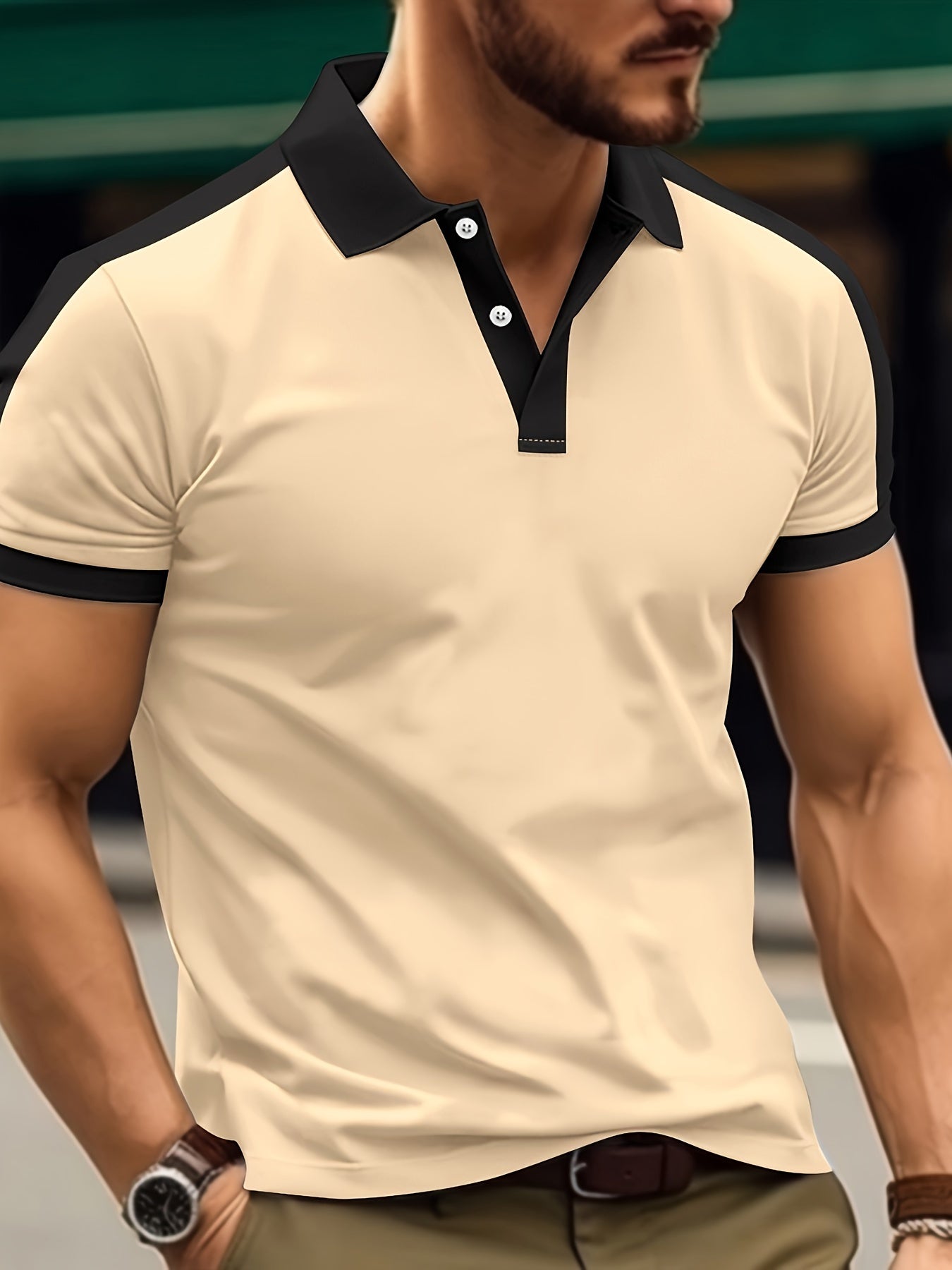 Marineblaues Golfshirt - Max