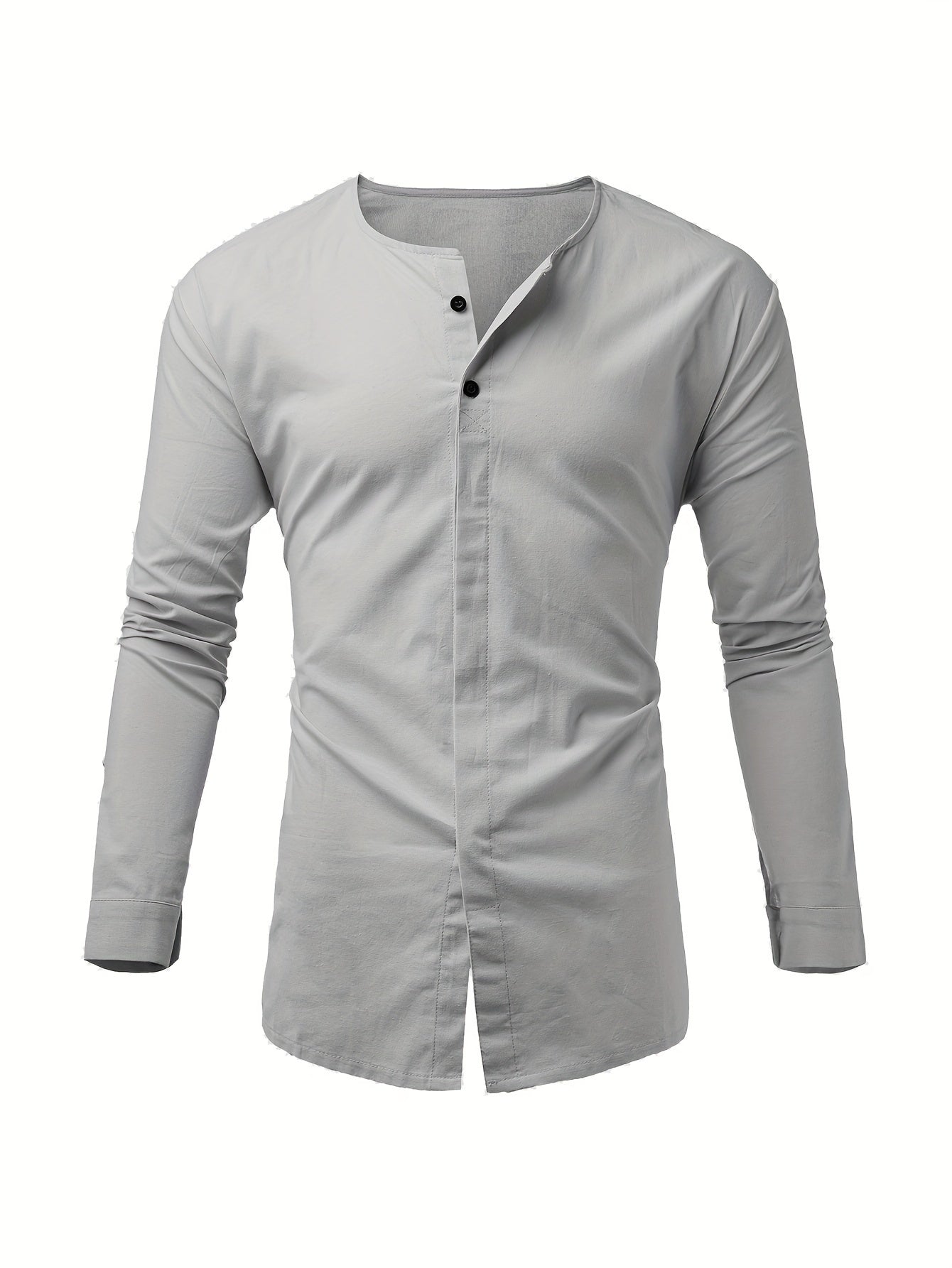 Weißes Langarm-Crewneck-Shirt - Ben