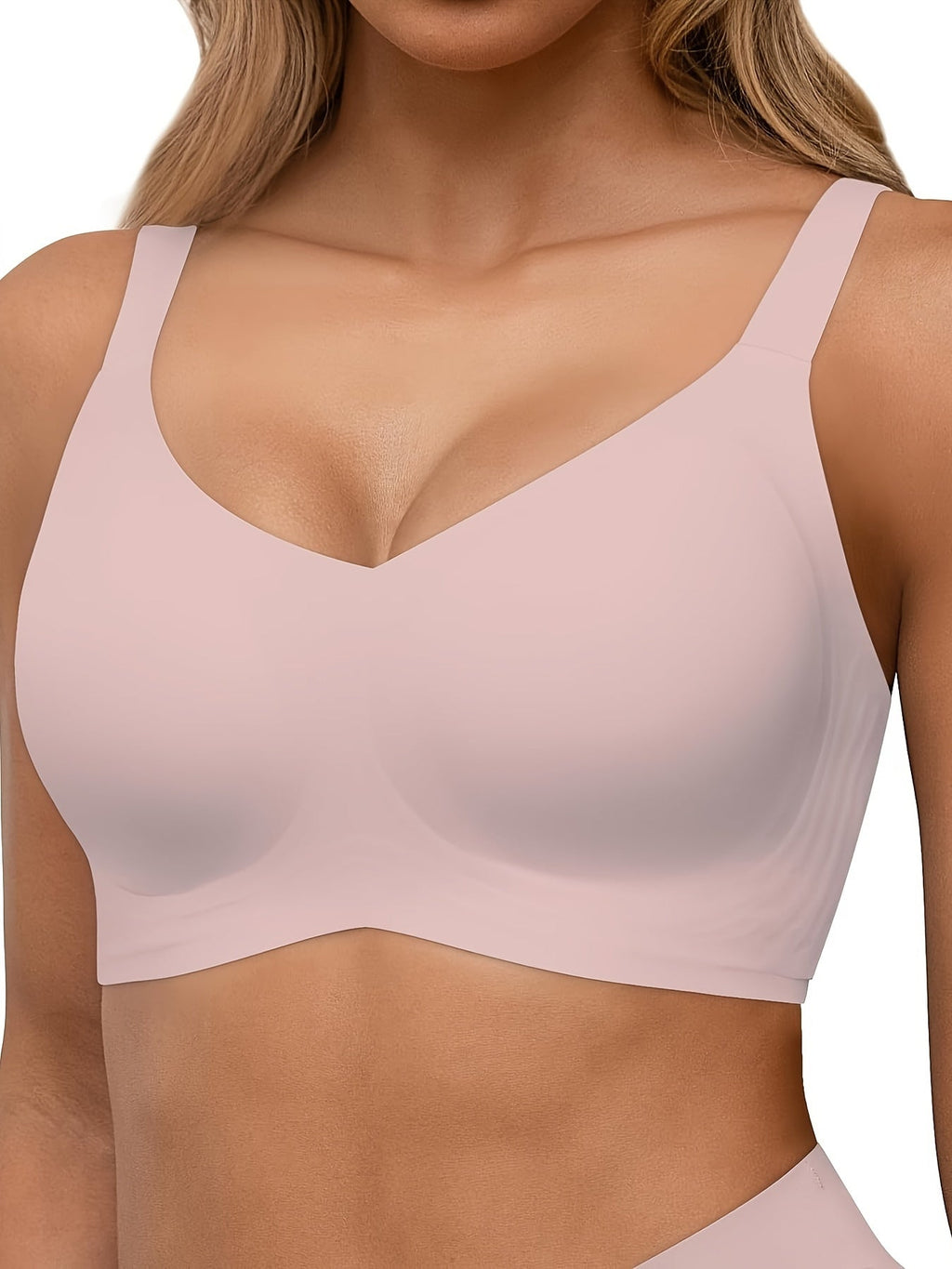 Rosa Nahtloser Sportlicher Push-Up BH - Ella