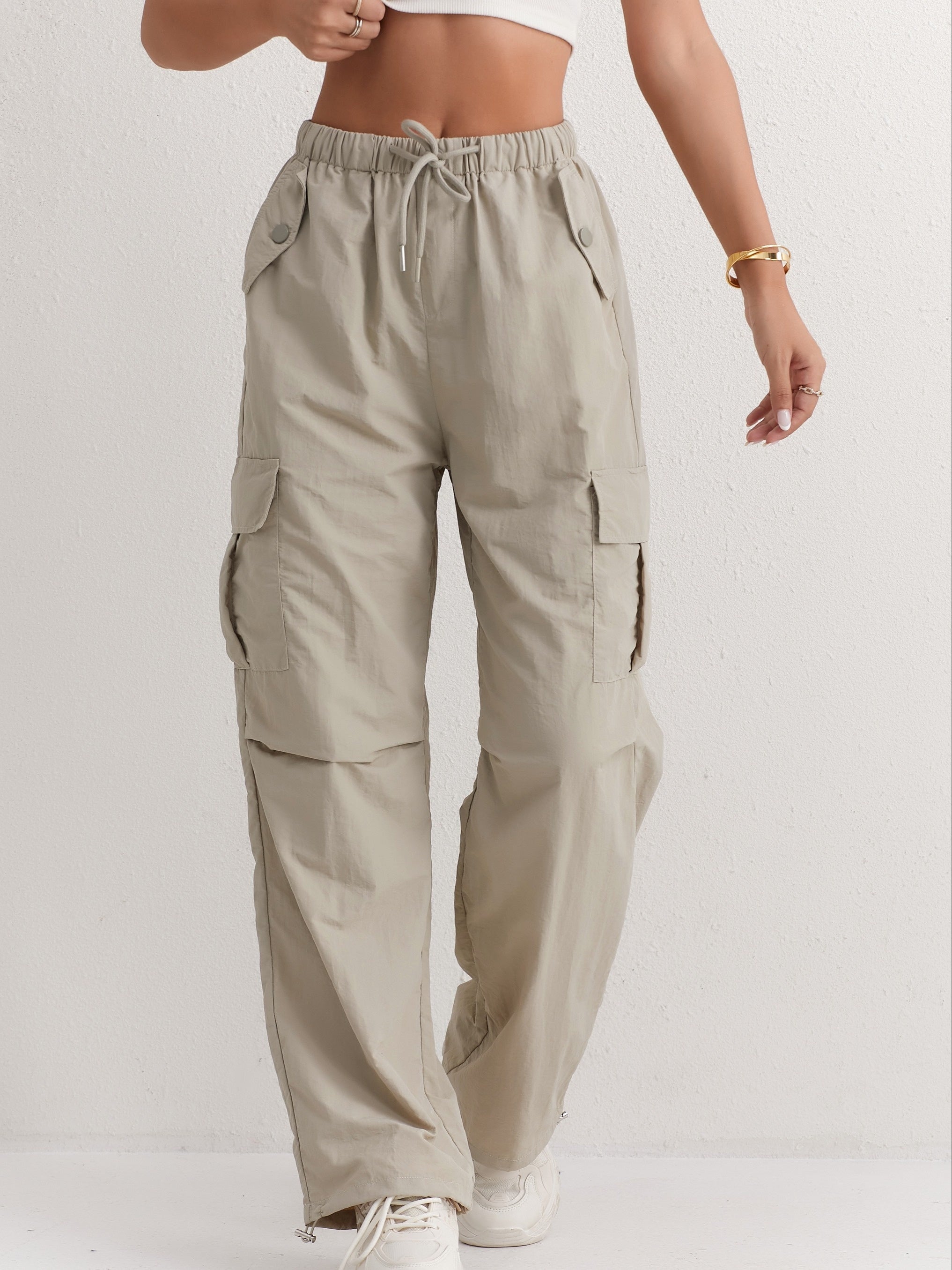 Rosa Cargo-Hose mit Geradem Bein - Lara