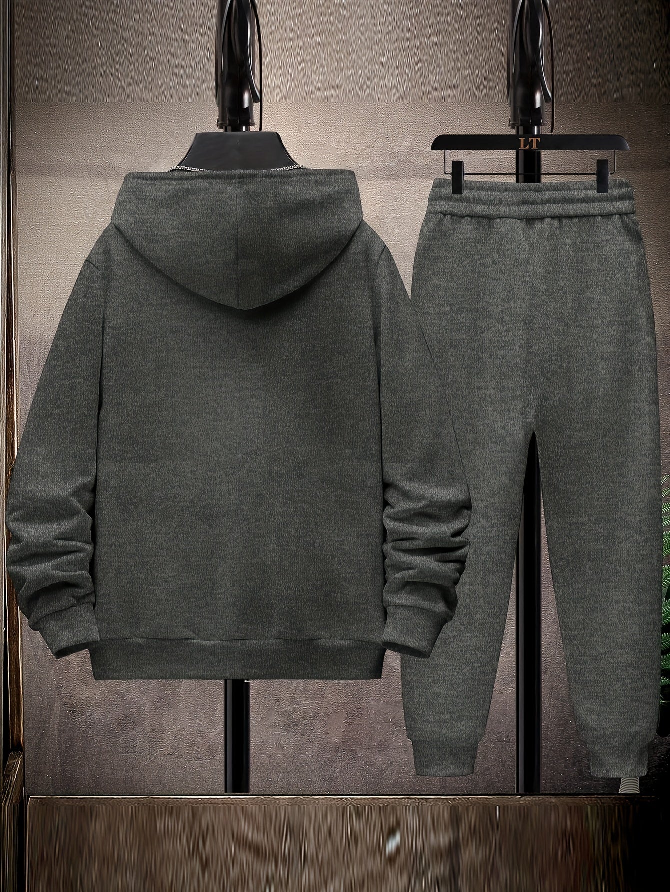Schwarz Gestreiftes Hoodie & Jogginghose Set - Tom