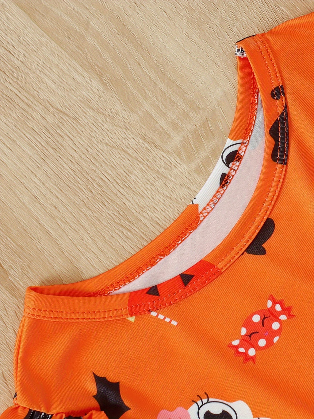 Halloween Rüschenkleid in Rot-Orange - Lilly