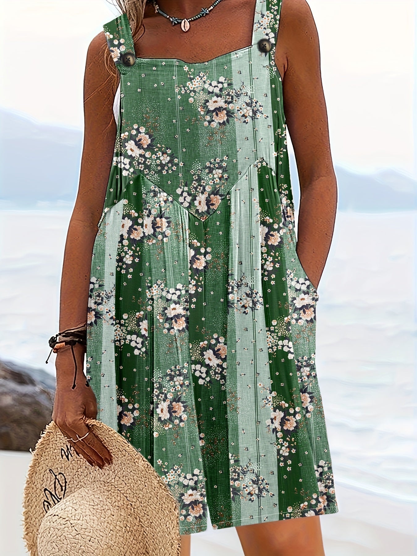 Apricot Blumenprint Jumpsuit - Mia
