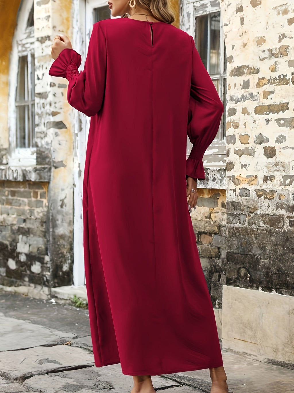 Helllila Weitgeschnittenes Kleid mit Langen Ärmeln - Amélie