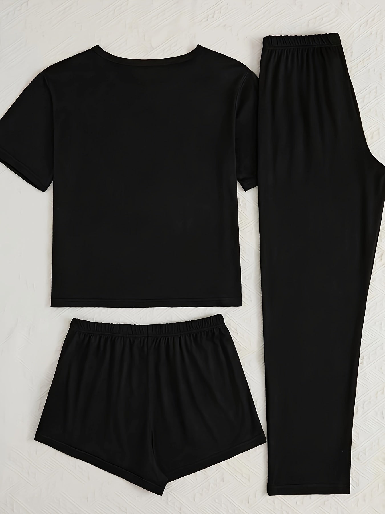 Dunkelgraues 3-Teiliges Pyjama-Set - Weekend Vibes