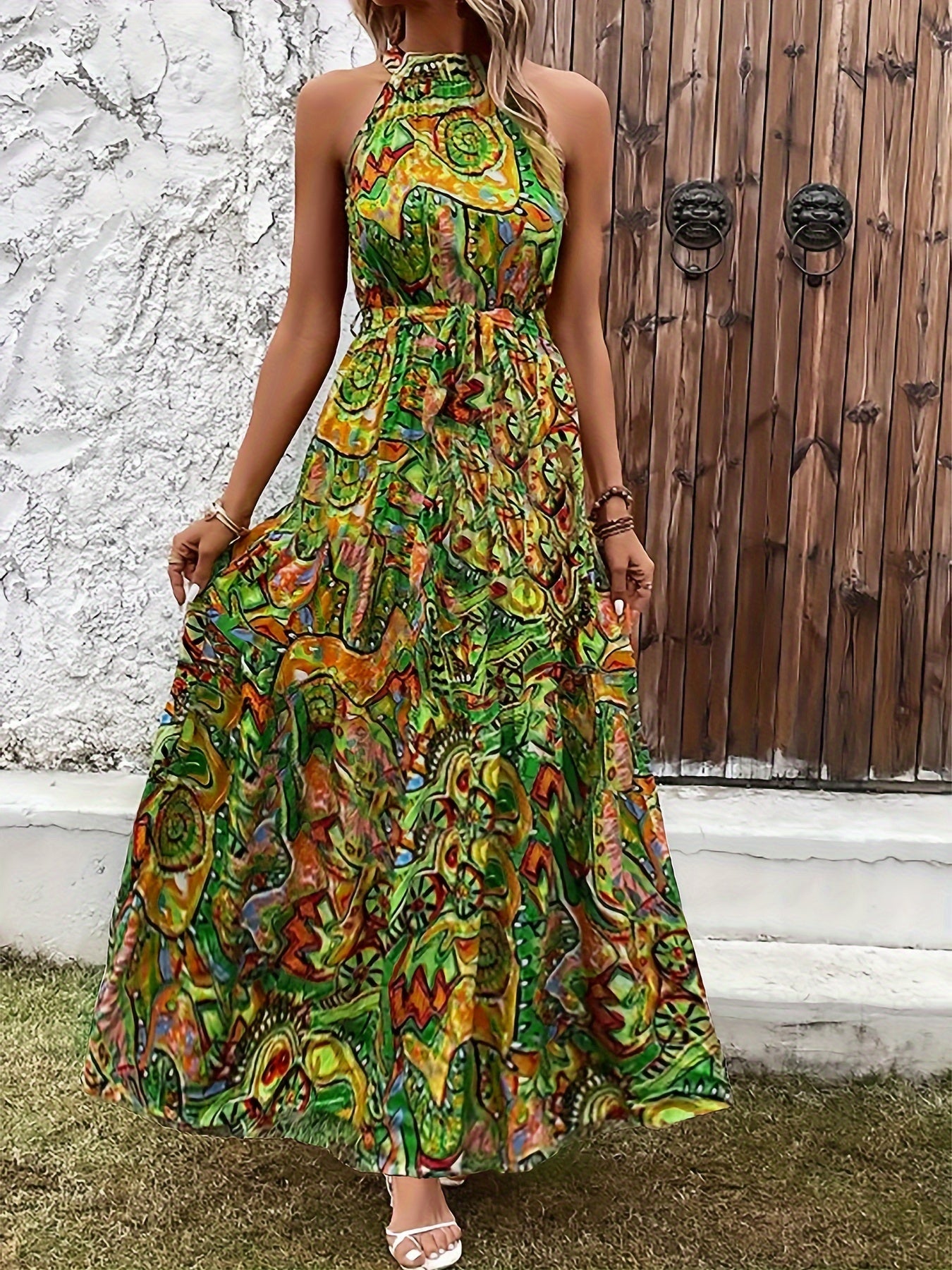 Karamellfarbenes Maxikleid - Lena