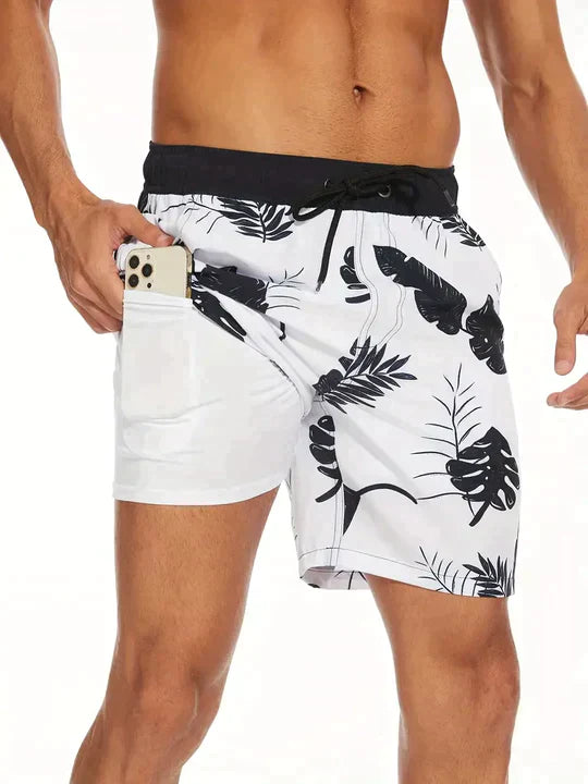 Denis - Schwarz Flamingo AquaFlex Badehose